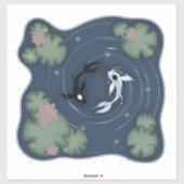 Sticker Tui et La, Push et Pull, Océan et Lune (Feuille)