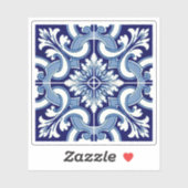 Sticker Tuile bleue portugaise (Feuille)