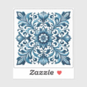 Sticker Tuile bleue portugaise (Feuille)