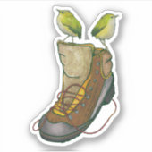 Sticker Tuke en métal sur une botte de randonnée (Devant)