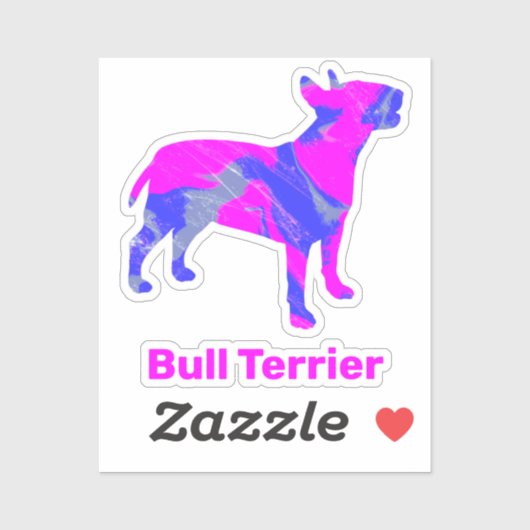 Sticker Tuler Chien Hot Rose & Blue Custom (Feuille)