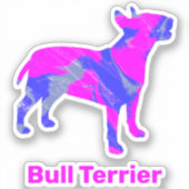 Sticker Tuler Chien Hot Rose & Blue Custom (Recto)