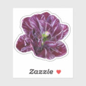 Sticker Tulipe Florale Lila Violet (Feuille)