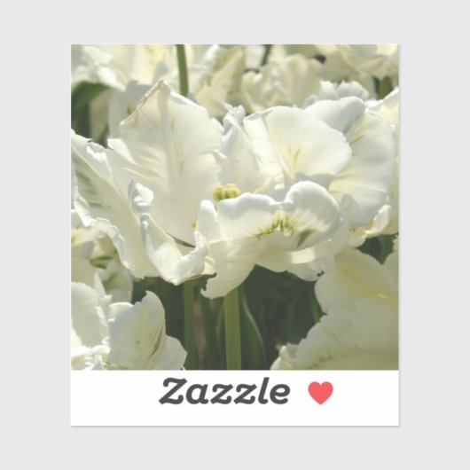 Sticker Tulipes blanches (Feuille)
