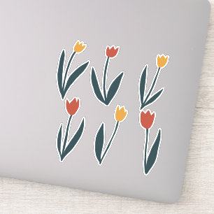 Sticker Tulipes FLoral Printemps Pâques