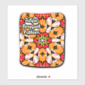 Sticker Tulips Bouquet Motif (Feuille)