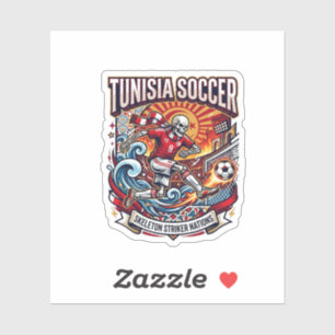Sticker Tunisie Foot Skeleton Buteur Nations Premium Sp