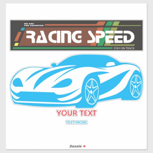 Sticker Turbo Racing Speed Car – Performance Auto Art (Feuille)