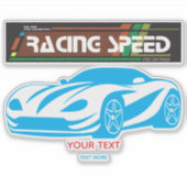 Sticker Turbo Racing Speed Car – Performance Auto Art (Devant)