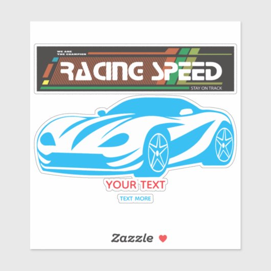 Sticker Turbo Racing Speed Car – Performance Auto Art (Feuille)