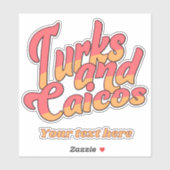 Sticker Turcs et Caicos personnalisés (Feuille)