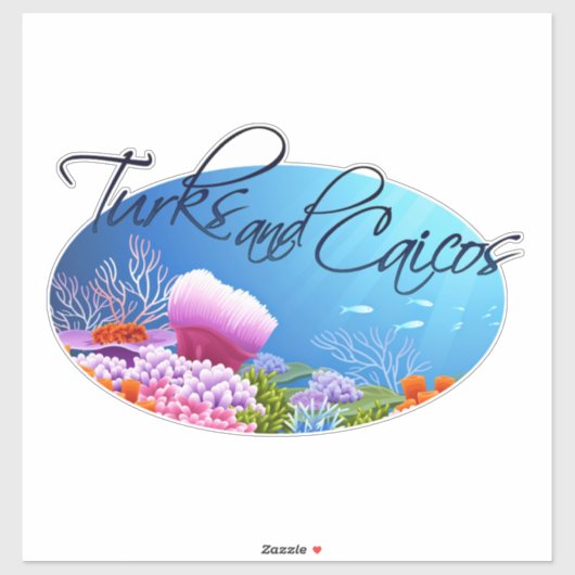 Sticker Turks & Caicos (Feuille)