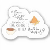 Sticker Turmeric, Gingembre, Citation De Thé Drôle (Devant)