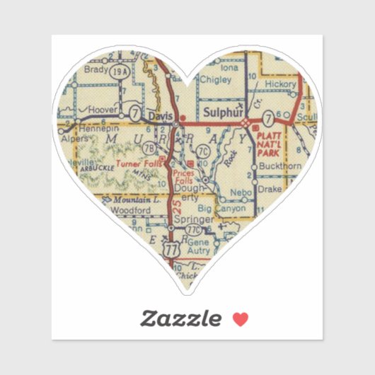 Sticker Turner Falls Oklahoma (Feuille)