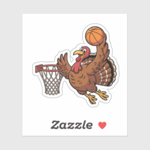 Sticker Turquie Dunking Basketball Sport Thanksgiving aman