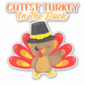 Sticker Turquie la plus mûre en Bon thanksgiving-jour garç (Devant)