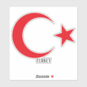 Sticker Turquie Nationale Emblème Patriotique (Feuille)