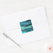 Sticker turquoise Blue Gold Parties scintillant Ma (Enveloppe)