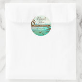 Sticker Turquoise de Merci de plage Pittoresque (Sac)