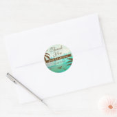 Sticker Turquoise de Merci de plage Pittoresque (Enveloppe)