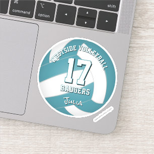 Sticker turquoise équipe couleurs volleyball acheter 1 ou 