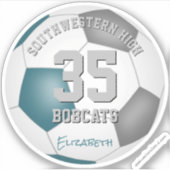 Sticker Turquoise équipe gris couleurs enfants banquet de  (Devant)