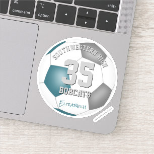 Sticker Turquoise équipe gris couleurs enfants banquet de