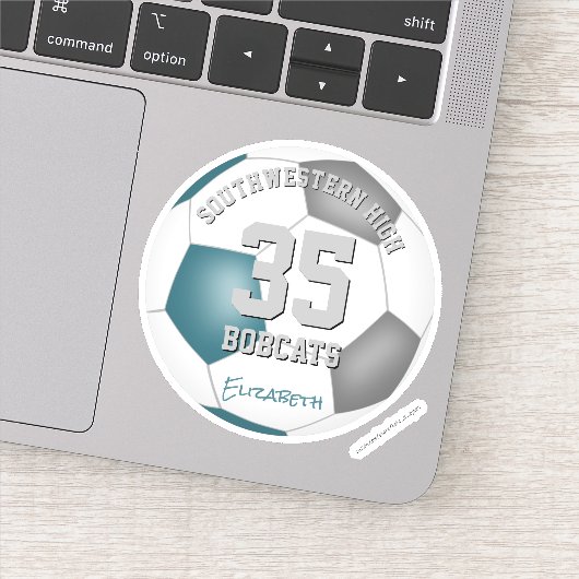 Sticker Turquoise équipe gris couleurs enfants banquet de  (Détail)