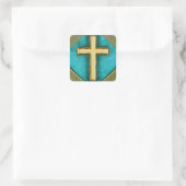 Sticker turquoise et Gold Cross (Sac)
