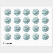 Sticker turquoise Floral (Feuille)