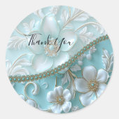 Sticker turquoise Floral (Devant)