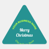 Sticker turquoise Green Business Christmas (Devant)