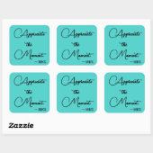 Sticker Turquoise Initiales et affirmation positiv (Feuille)