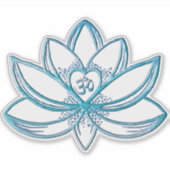 Sticker Turquoise Lotus  (Devant)