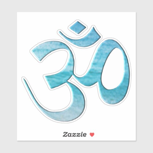 Sticker Turquoise Om (Feuille)
