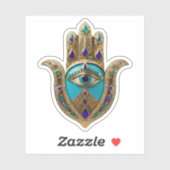 Sticker Turquoise Third Eye Hamsa (Feuille)