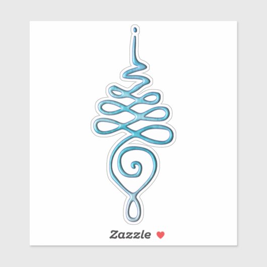 Sticker Turquoise Unalome  (Feuille)