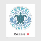 Sticker Turtel Carmel au bord de la plage de mer californi (Feuille)