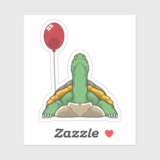 Sticker Turtle Balloon (Feuille)