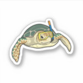 Sticker Turtle Diver Snorkel (Devant)