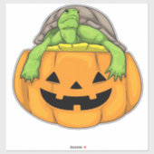 Sticker Turtle Halloween Pumpkin Classic T-Shirt_1 (Feuille)