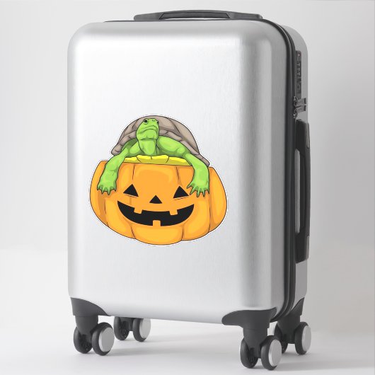 Sticker Turtle Halloween Pumpkin Classic T-Shirt_1 (Sur valise)