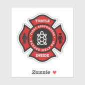 Sticker Turtle Inside Pet Alert For Fire Department (Feuille)