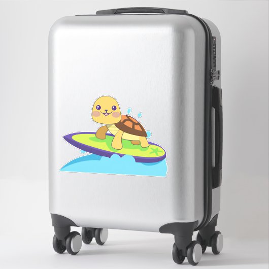 Sticker Turtle on surfboard (Sur valise)