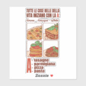 STICKER TUTTE LE COSE BELLE DELLA VITA INIZIANO CON A (Feuille)