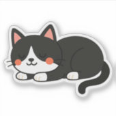 Sticker Tuxedo Cat in Dreamland (Devant)
