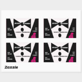 Sticker Tuxedo Vous Choisissez La Couleur Rose (Feuille)