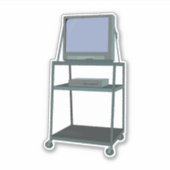 Sticker TV et chariot VCR Classe 80s 90s Funny School (Devant)