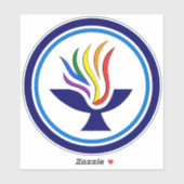 Sticker TVUUC Flaming Chalice Logo. (Feuille)