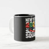 Sticker Tweekleurige Koffiemok (Voorkant links)